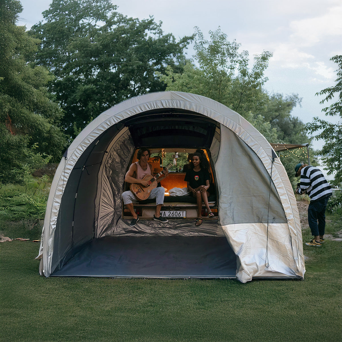 Festival Camping with Moon Unit Shelter