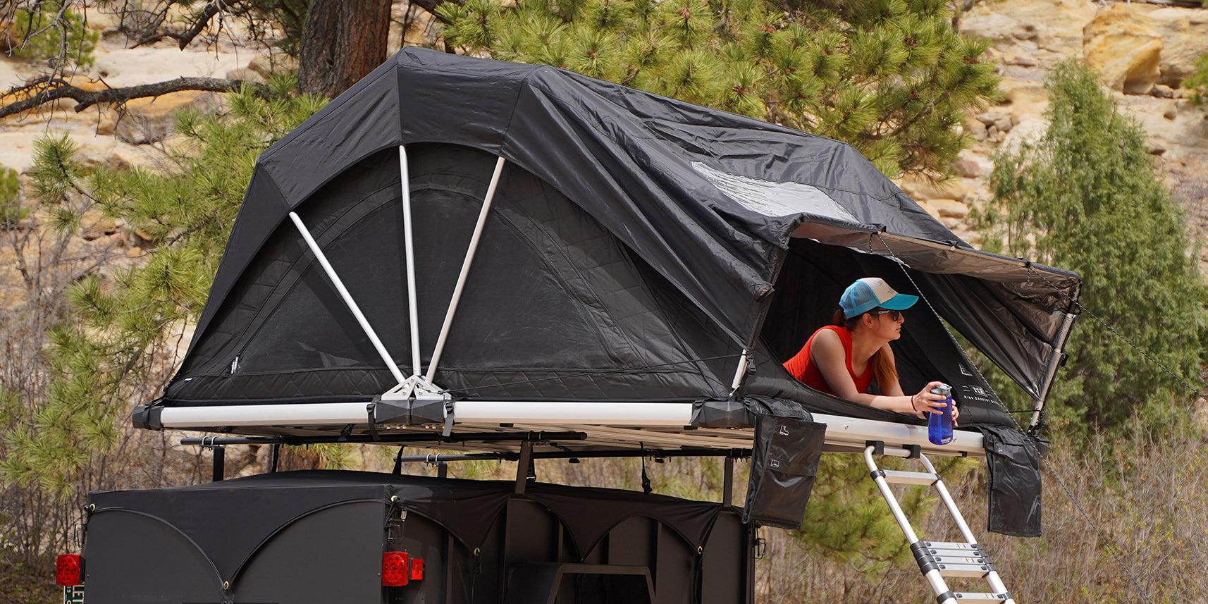 LittleGiant Trailer with a Roof Top Tent