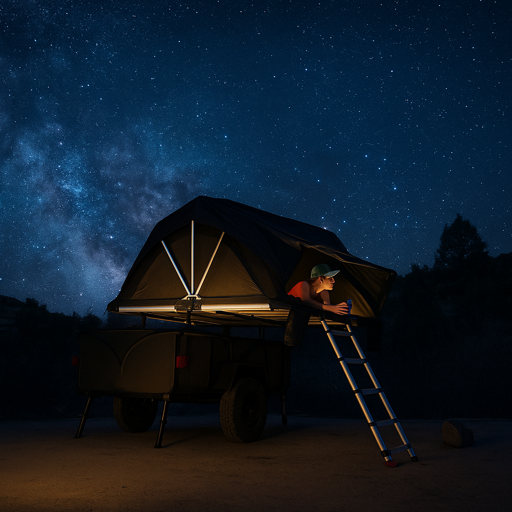 Rooftop Tent Trailer for Dark Sky Viewing