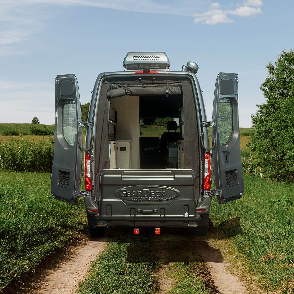 GearDeck_Cargo_Carrier_on_Sprinter_Van - Let's Go Aero