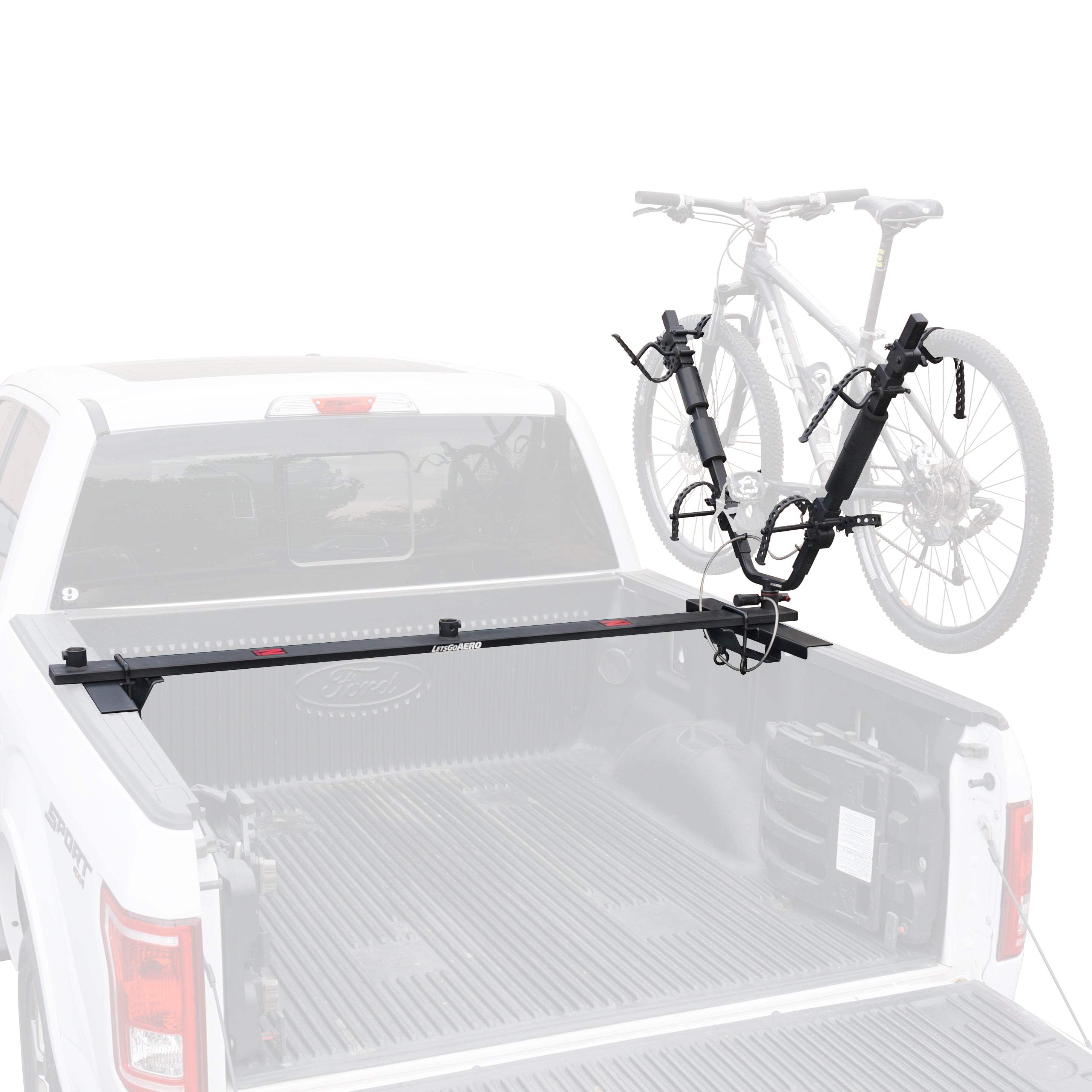 Full Nelson, 2-Bike Carrier Truck Bed Mount V-Rack (expandable to 6) - Let's Go Aero