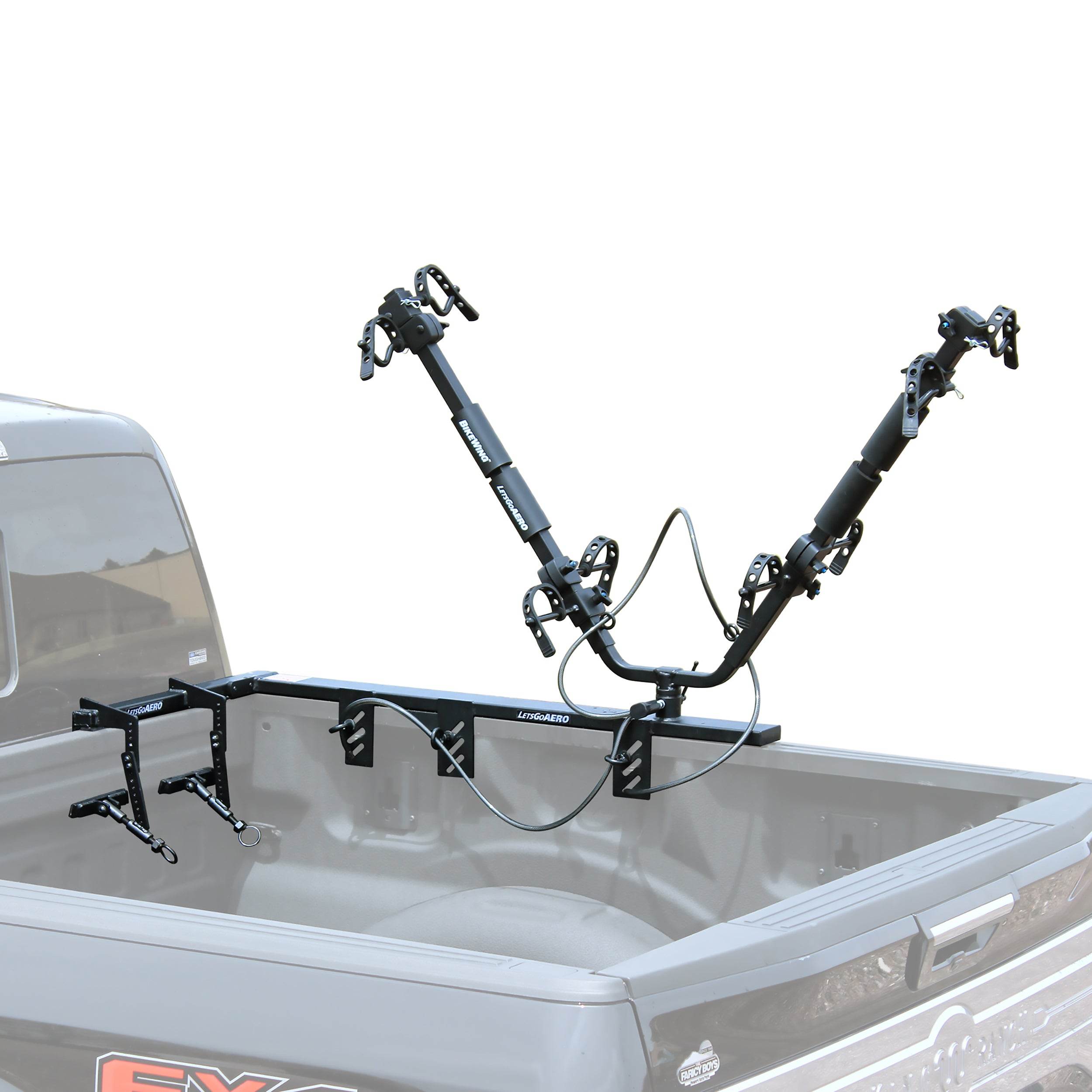 Half Nelson 2-Bike Truck Bed Mount V-Rack - Let's Go Aero