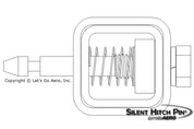 Silent Hitch Pin in Hitch Cross Section Line Art