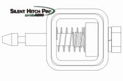 Silent Hitch Pin®: 5/8" Anti-Rattle Pin & Clip for 2" Hitches