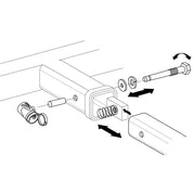 Silent Hitch Pin®: 5/8'' Press-On Locking Anti-Rattle for 3'' Hitches - Let's Go Aero