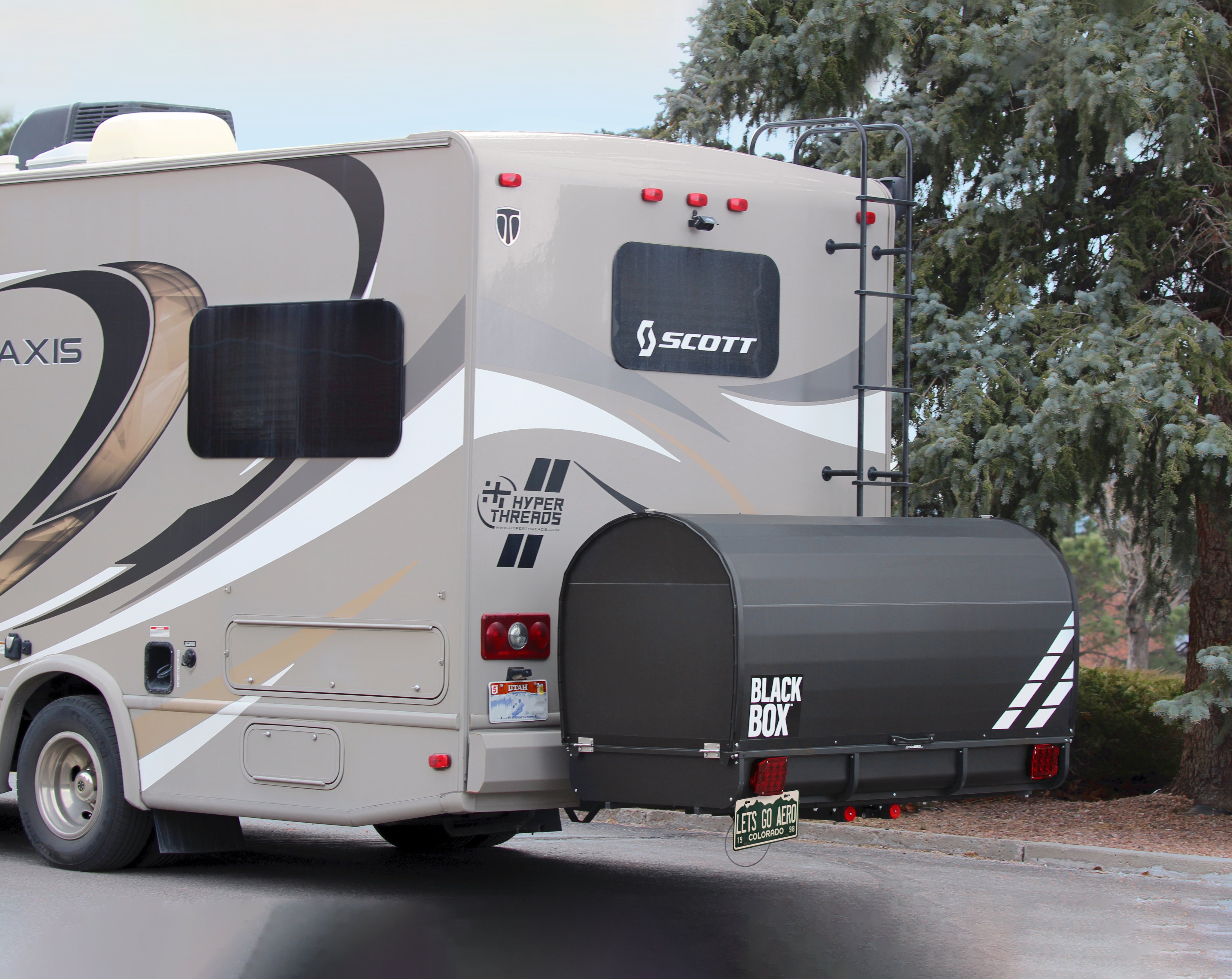 BlackBox Cargo Carrier on Class A RV