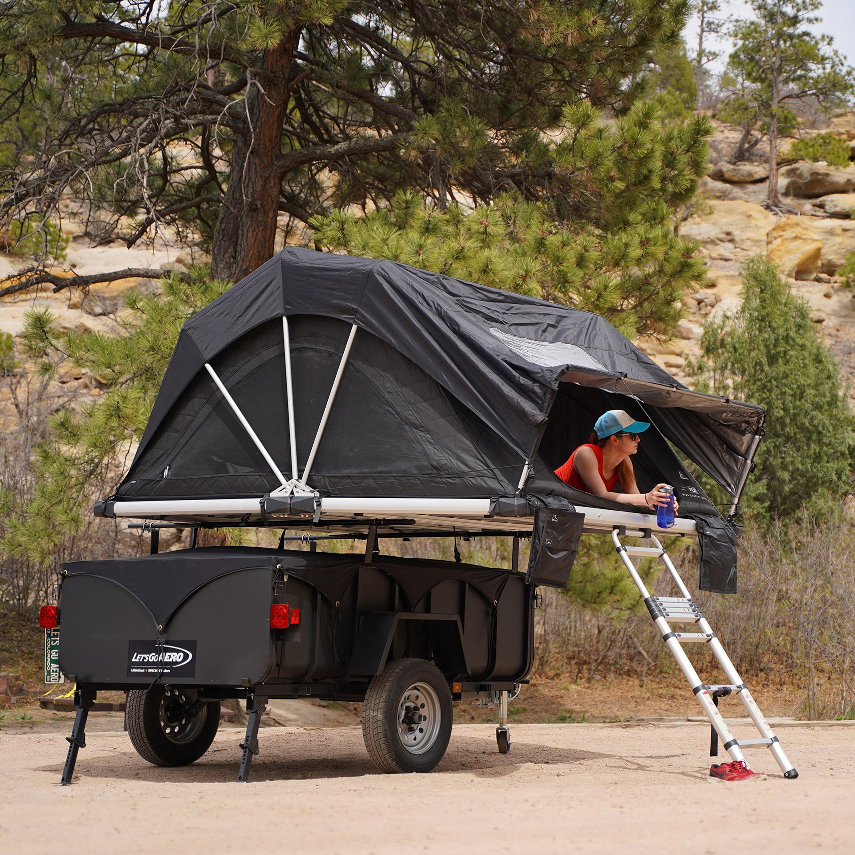 LittleGiant Trailer with a Roof Top Tent