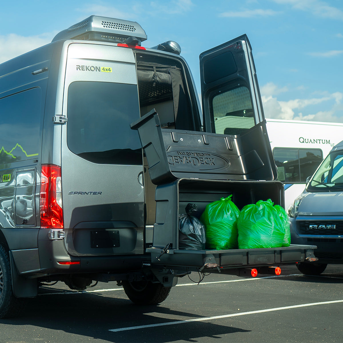 Packing out trash after camping