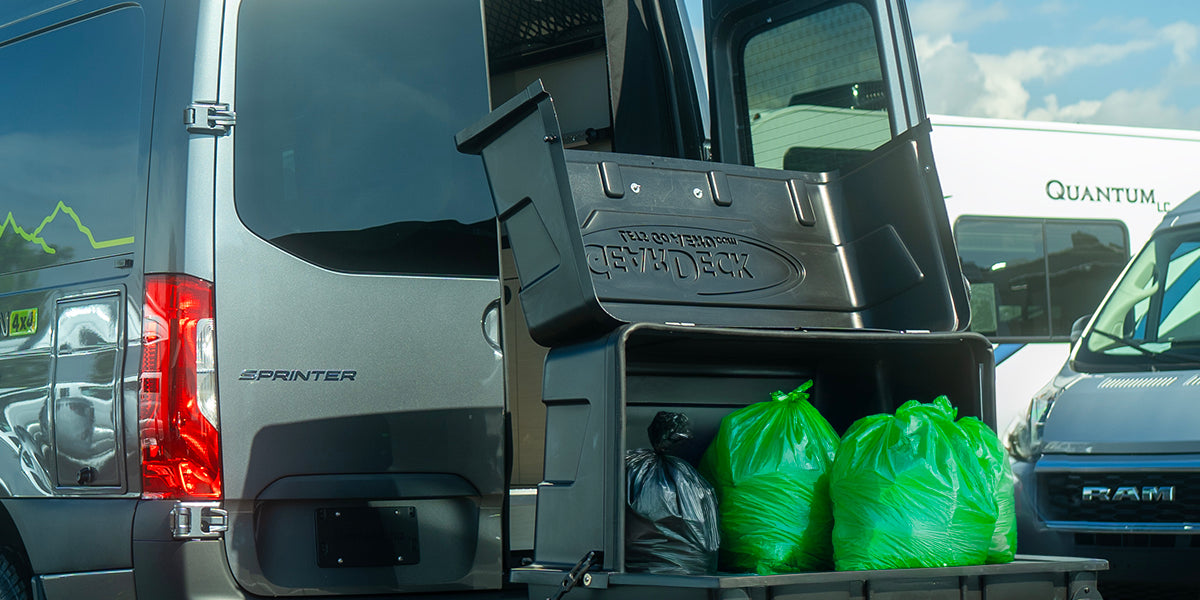 Packing out trash after camping