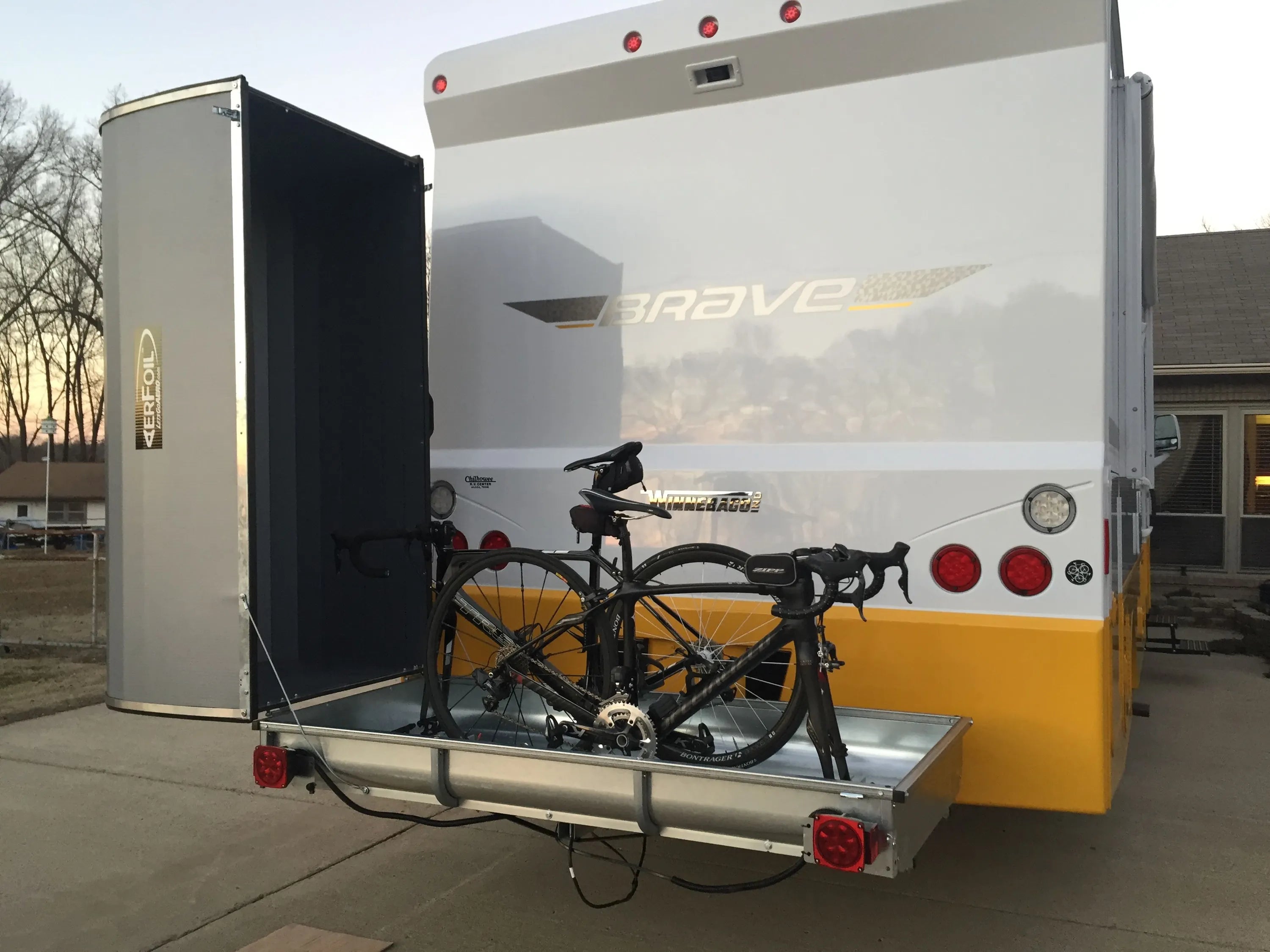 BlackBox on Winnebago Brave with Bikes