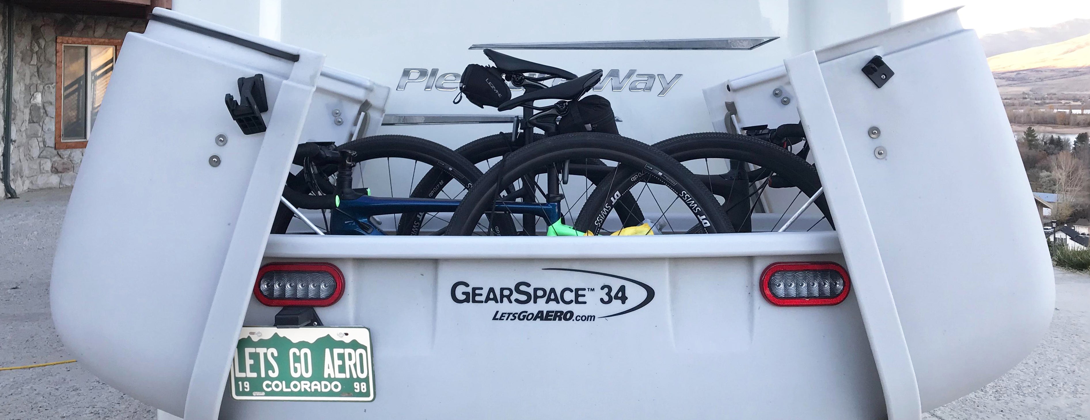 GearSpace Cargo Carrier on Pleasure Way with Bikes