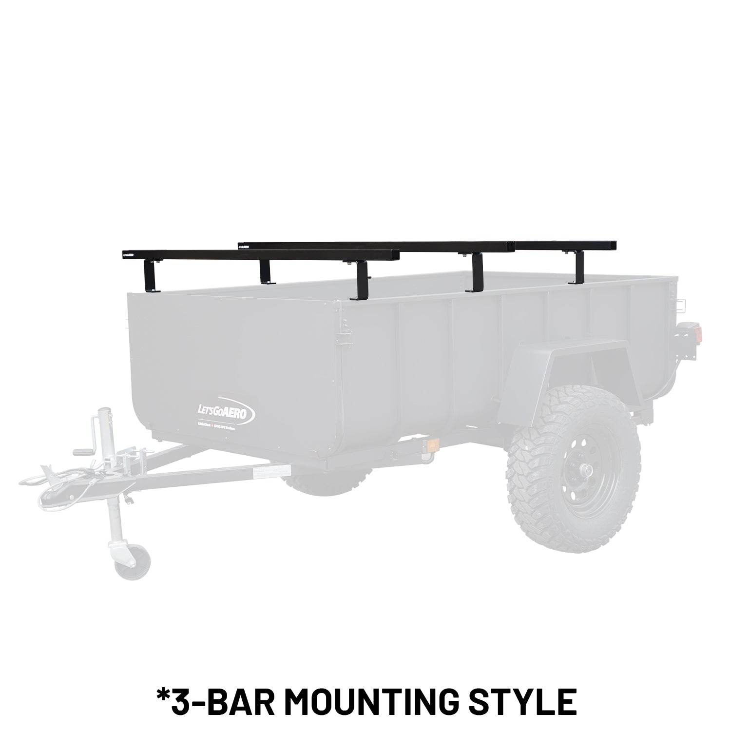 HD Trailer Base Rack: Mount Rooftop Tents & Kayaks Three Mounting Bars