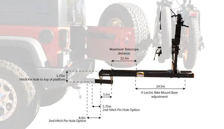 V-Lectric 3.0 Slideout Two Bike Carrier