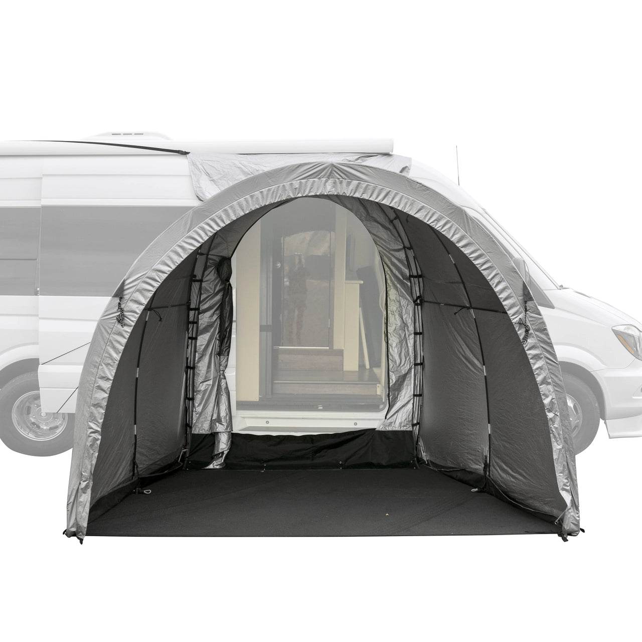 Awning tent top for rv
