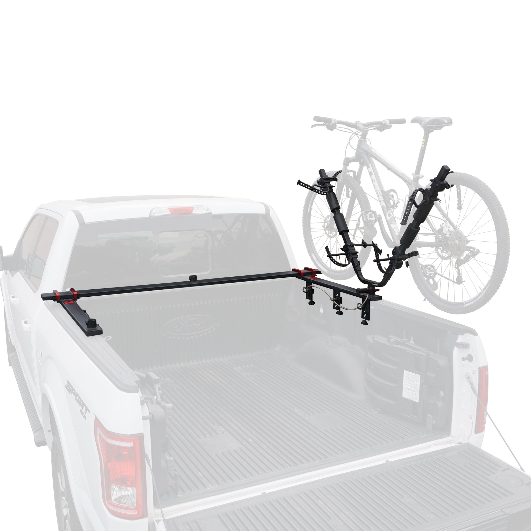 Three-Quarter Nelson 2-Bike Truck Bed Mount V-Rack (expandable to 6)