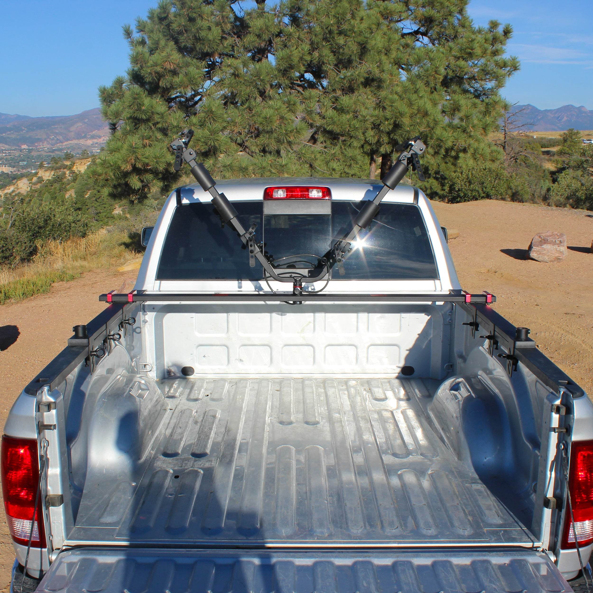 Three-Quarter Nelson 2-Bike Expandable Truck Bed Carrier - Let's Go Aero