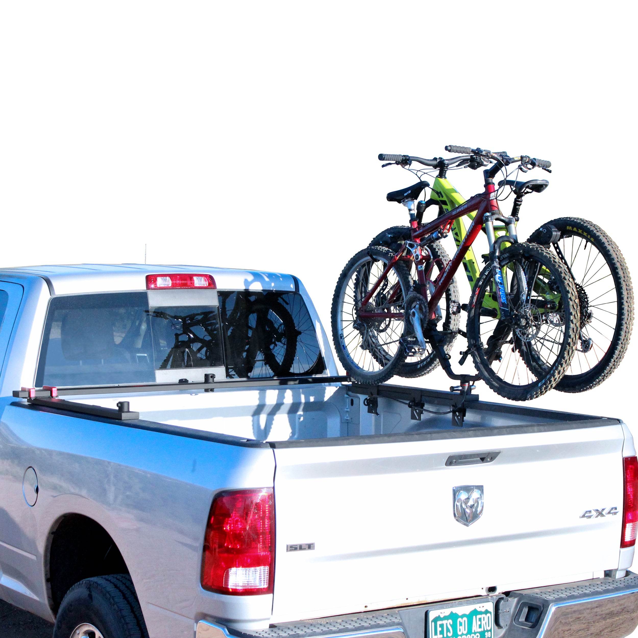 Three-Quarter Nelson 2-Bike Expandable Truck Bed Carrier - Let's Go Aero