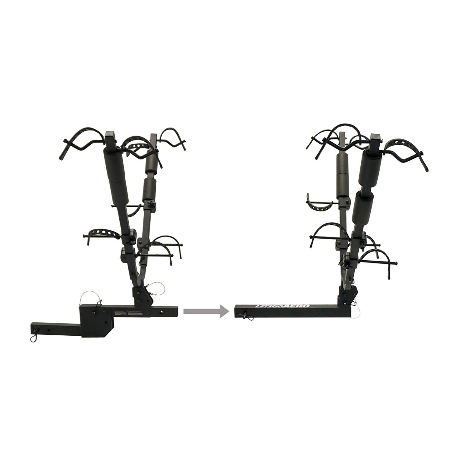 BikeWing V4 - Folding Tilt Up 2+2 Four Bike Hitch Rack