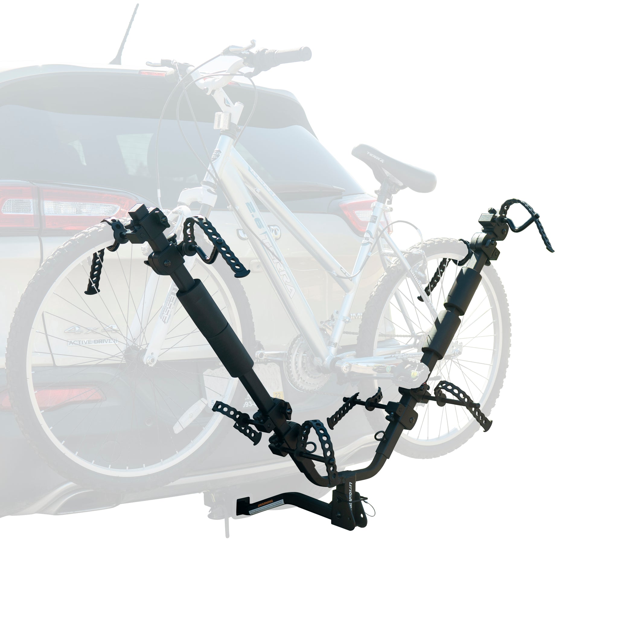 Lockable Tow Bar Bike Rack Four Bicycles Carrier Mount