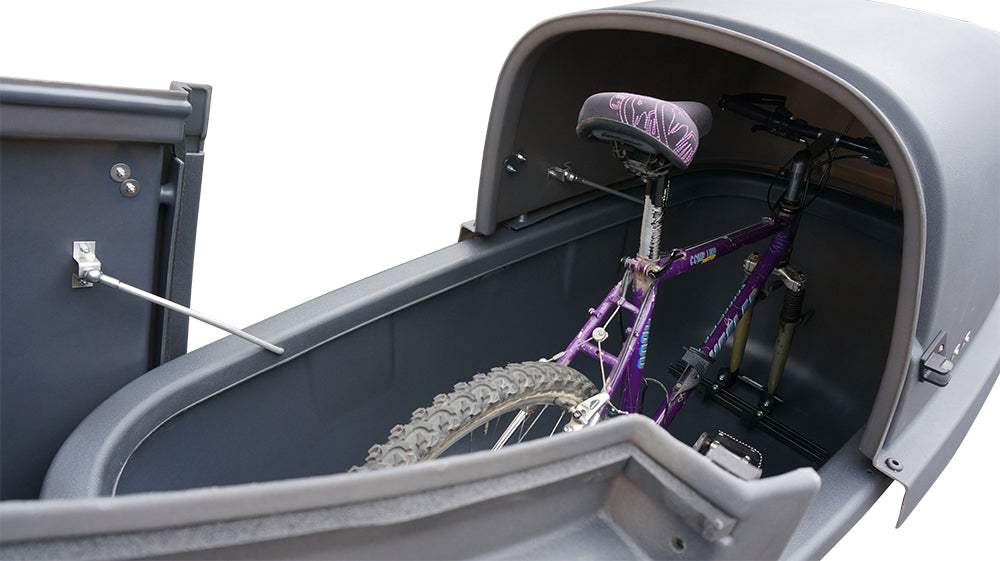 Enclosed bike deals rack