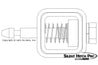 Silent Hitch Pin in Hitch Cross Section Line Art