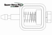 Silent Hitch Pin®: 5/8'' Press-On Locking Anti-Rattle for 2.5'' Hitches