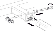 Silent Hitch Pin®: 5/8'' Press-On Locking Anti-Rattle for 2.5'' Hitches - Let's Go Aero