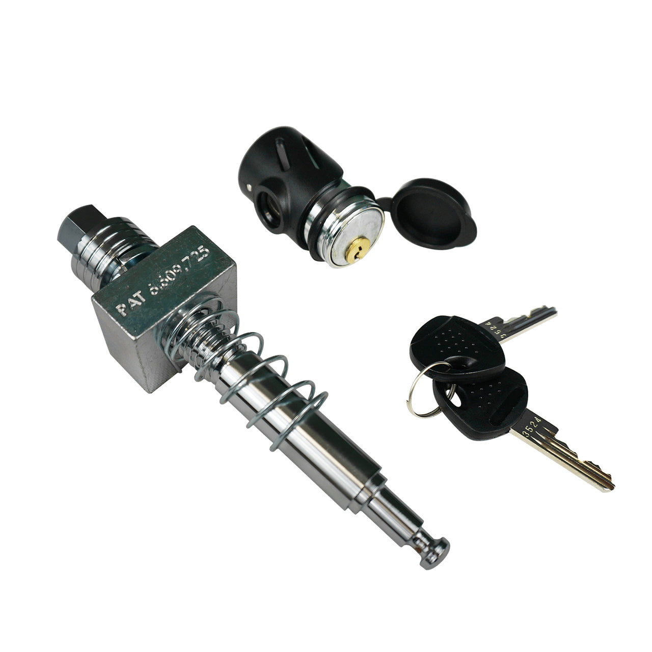 Silent Hitch Pin®: 5/8'' Press-On Locking Anti-Rattle for 2.5'' Hitches