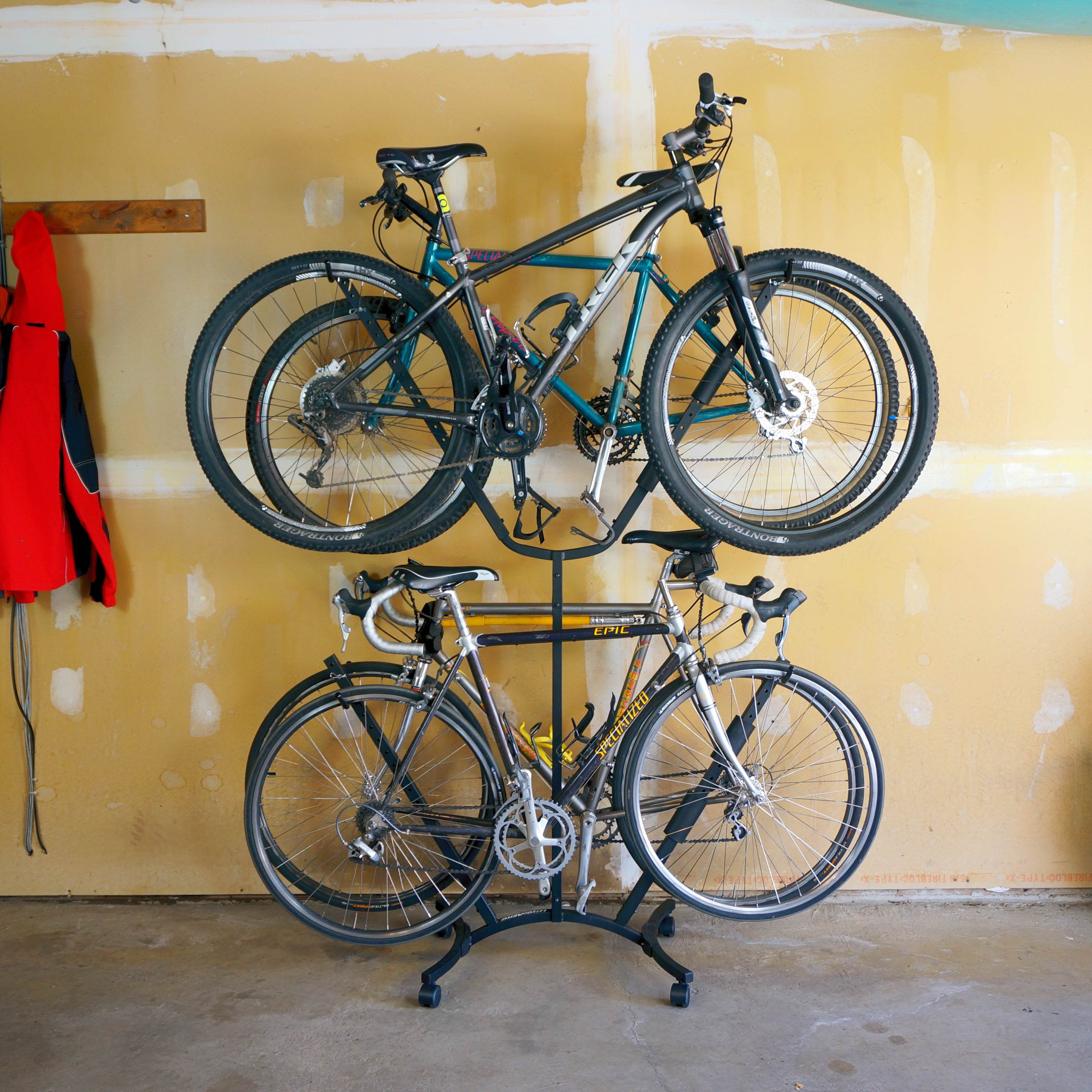 V-Tree 4 Four Bike Vertical Stack Mobile Storage Rack