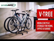 V-Tree 4 Four Bike Vertical Stack Mobile Storage Rack